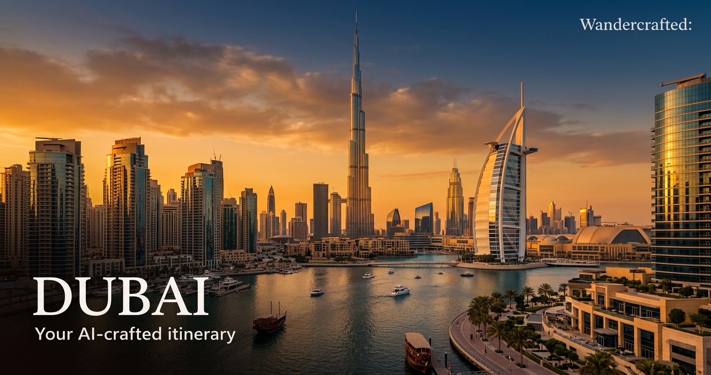 Dubai skyline with Burj Khalifa
