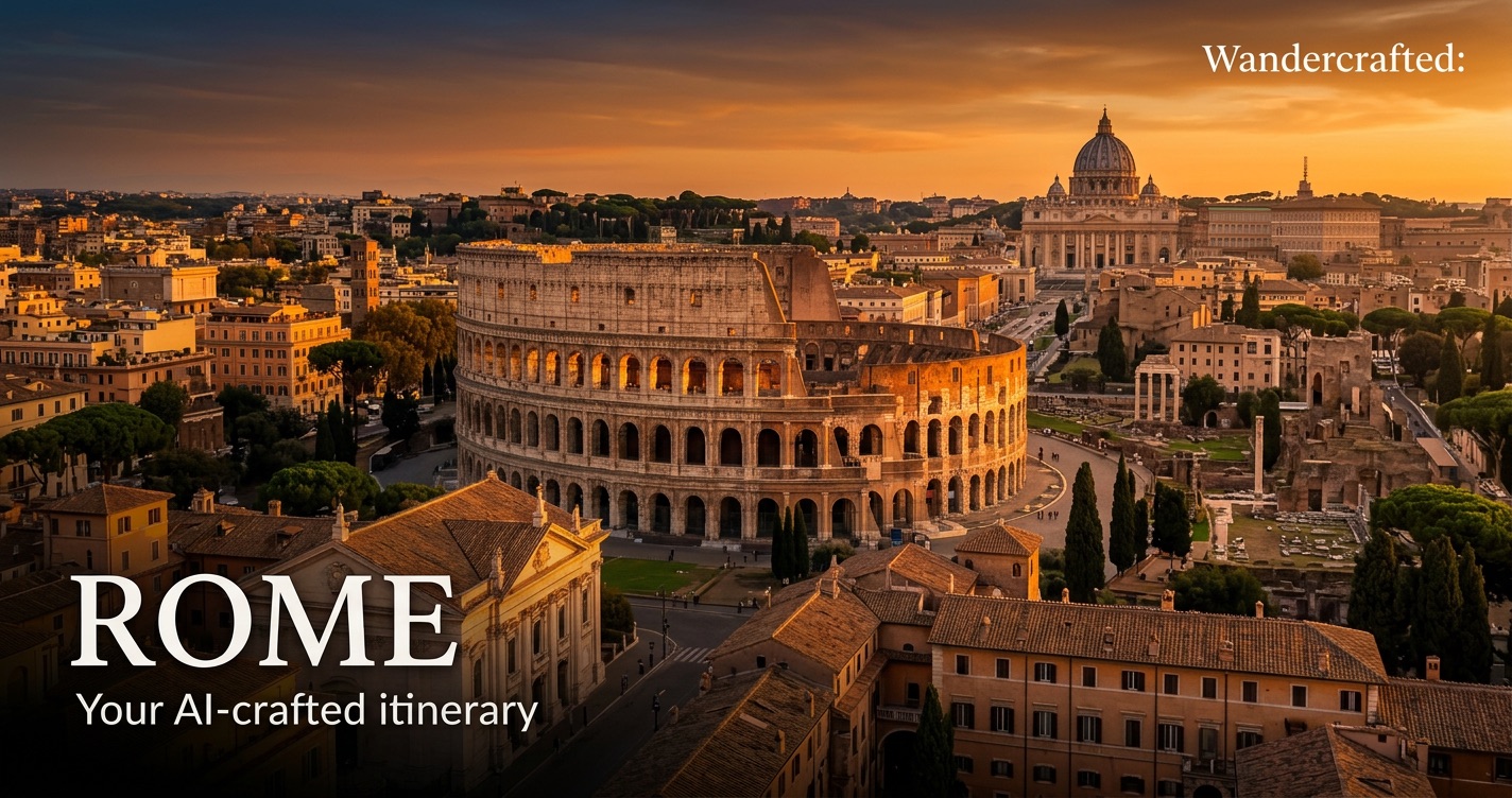Roman Colosseum at golden hour
